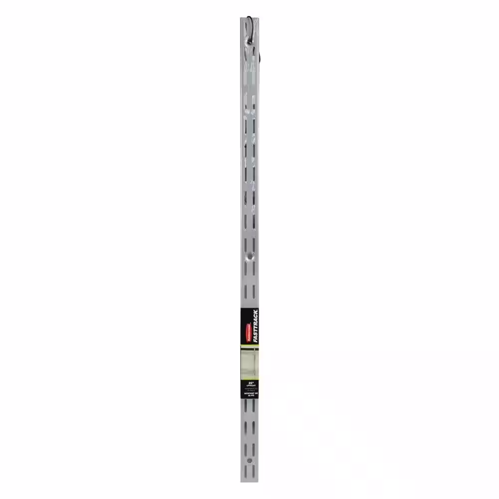Rubbermaid FastTrack 16 in. x 48 in. Steel Garage Wall Shelving in Silver (2-Pack)