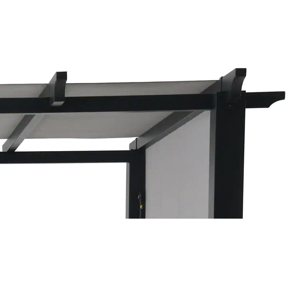 Hanover 8 ft. x 10 ft. Metal Pergola with an Adjustable Gray Canopy