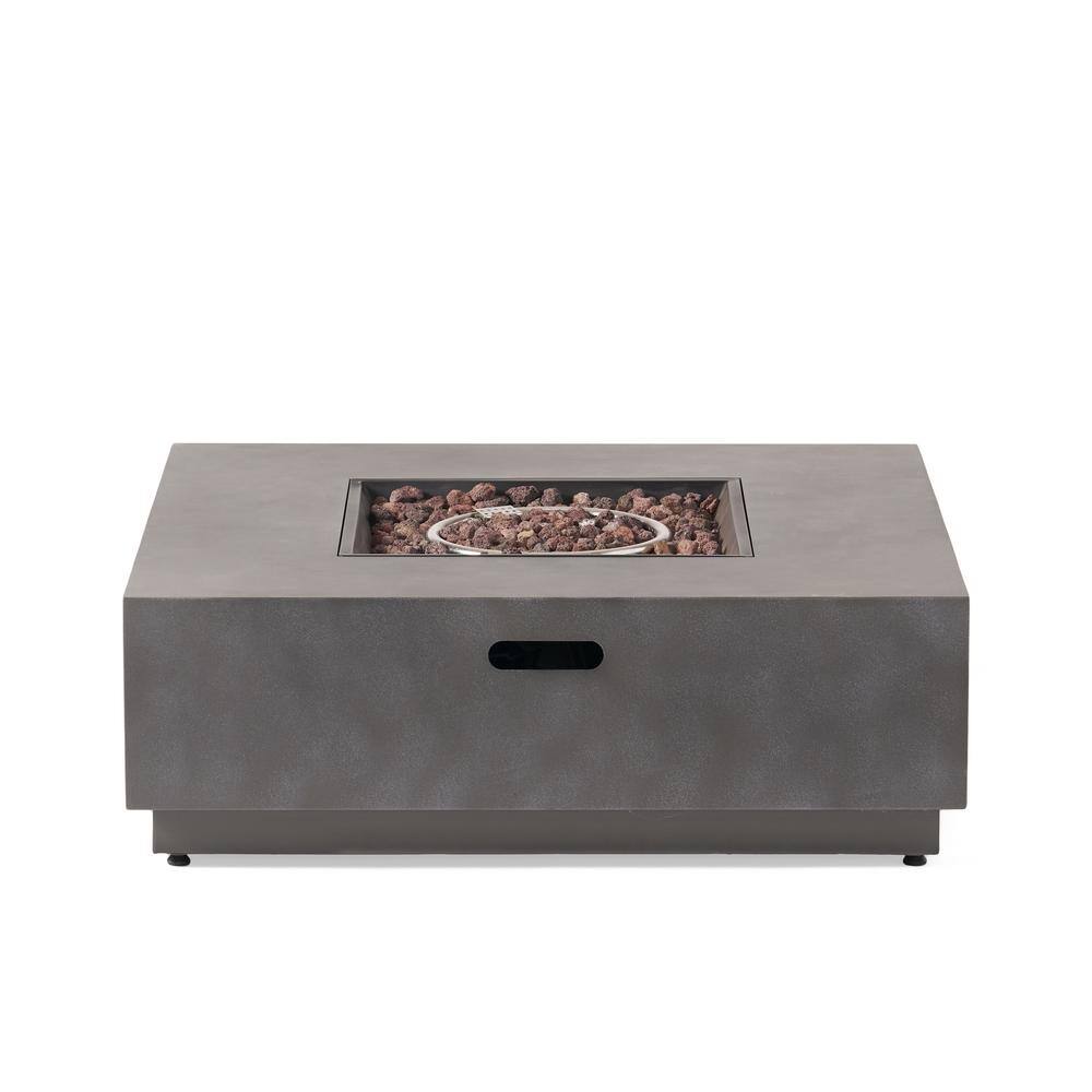 Noble House Reign Concrete Square Metal Fire Pit (No Tank Holder)