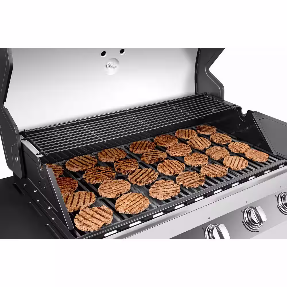 Dyna-Glo Premier 5-Burner Propane Gas Grill in Stainless Steel with Side Burner