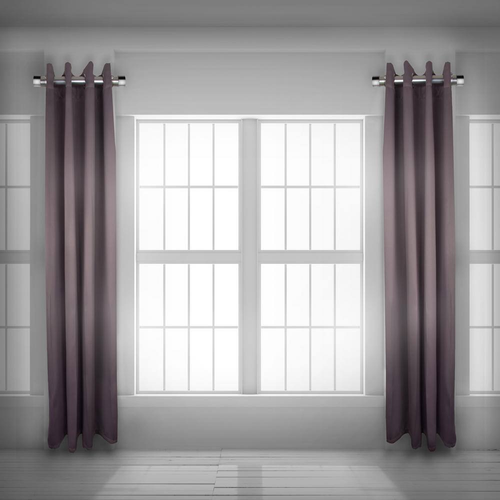 Rod Desyne 12 in. - 20 in. Single Curtain Rod in Satin Nickel with Finial