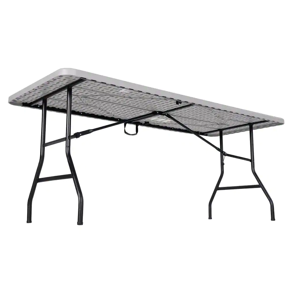 None 6 ft. Gray Plastic Top Folding Table
