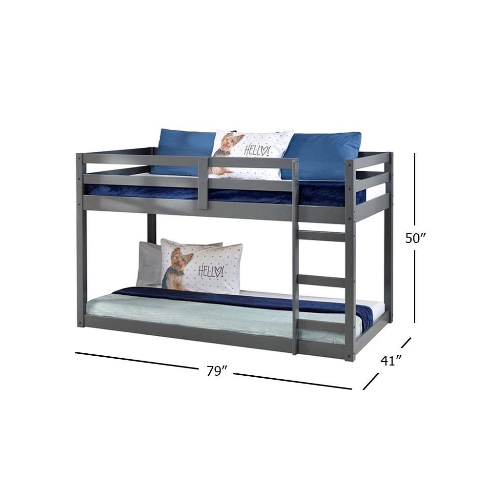 Acme Furniture Gaston Gray Twin Bunk Bed