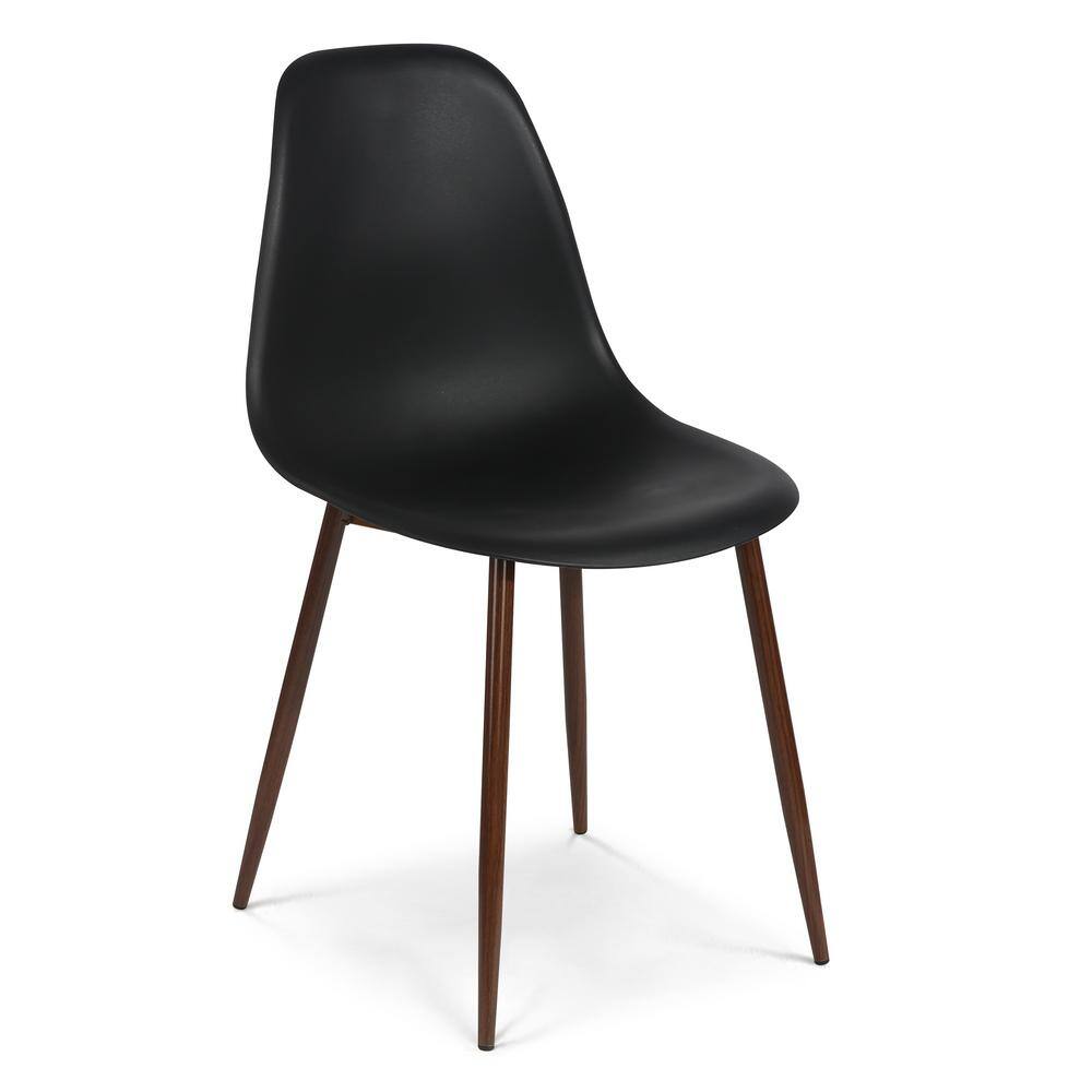 EDGEMOD Landon Black Sculpted Dining Chair (Set of 4)