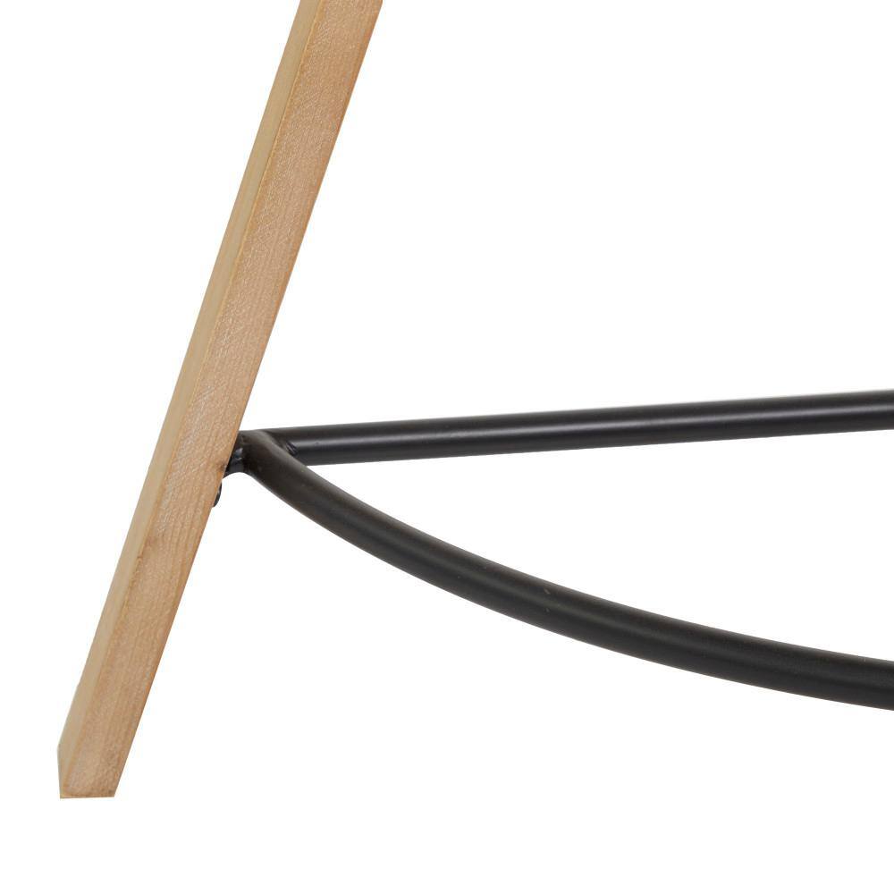 Litton Lane 42 in. Brown Extra Large Half Moon Wood Half Moon Console Table