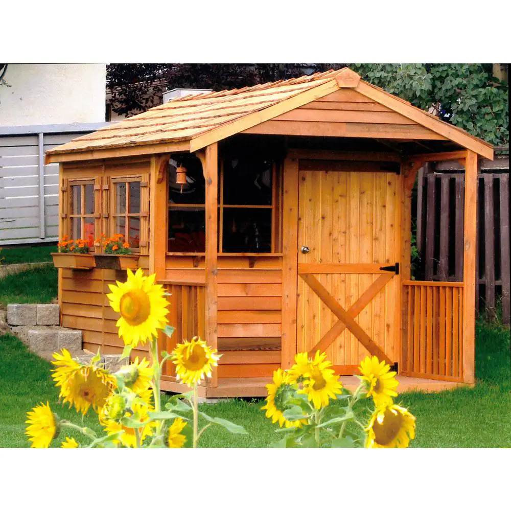 Cedarshed Clubhouse 8 ft. x 12 ft. Western Red Cedar Garden Shed