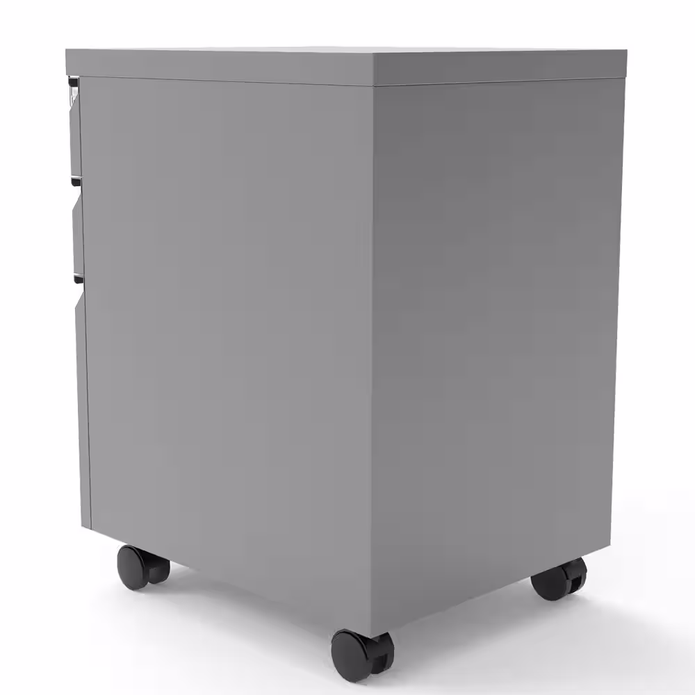 Furniture of America St Clare Silver Mobile File Cabinet with Locking Drawer