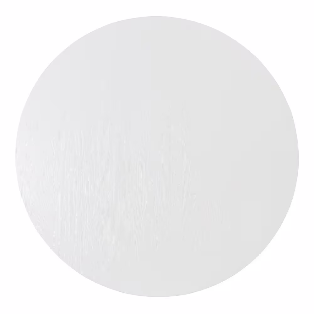 Harper & Bright Designs Modern Stylish 5-Piece White Round Wood Dining Table Set with 4-Upholstered Chairs