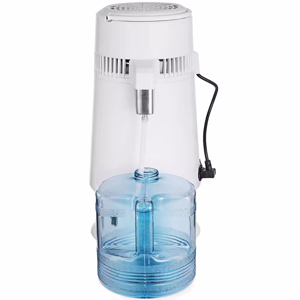 VEVOR 16-Cup Water Distiller Countertop 4L Digital Control with Handle Upgrade Style for Home and Commercial Use, White