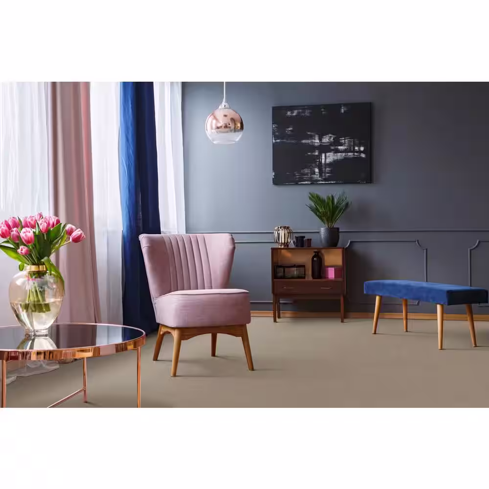 Home Decorators Collection Adalida - Vanilla - Beige 40 oz. SD Polyester Pattern Installed Carpet