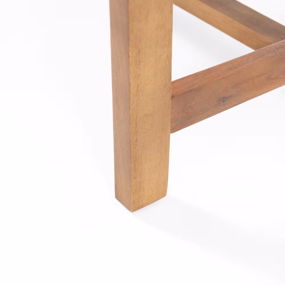 Noble House Panama Teak Brown 8-Piece Wood Patio Conversation Set with Dark Grey Cushions