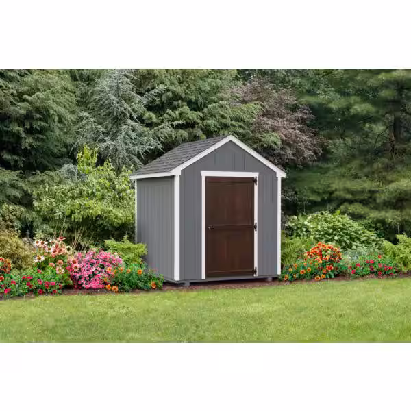 None Edgemont 7 ft. W x 7 ft. D Wood Garden Shed without Floor 49 Sq. Ft.