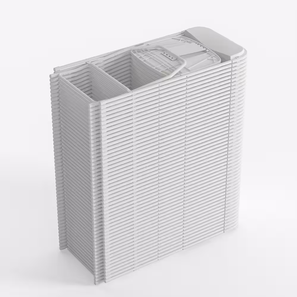 Carnegy Avenue White Plastic Seat with Metal Frame Folding Chair (Set of 2)