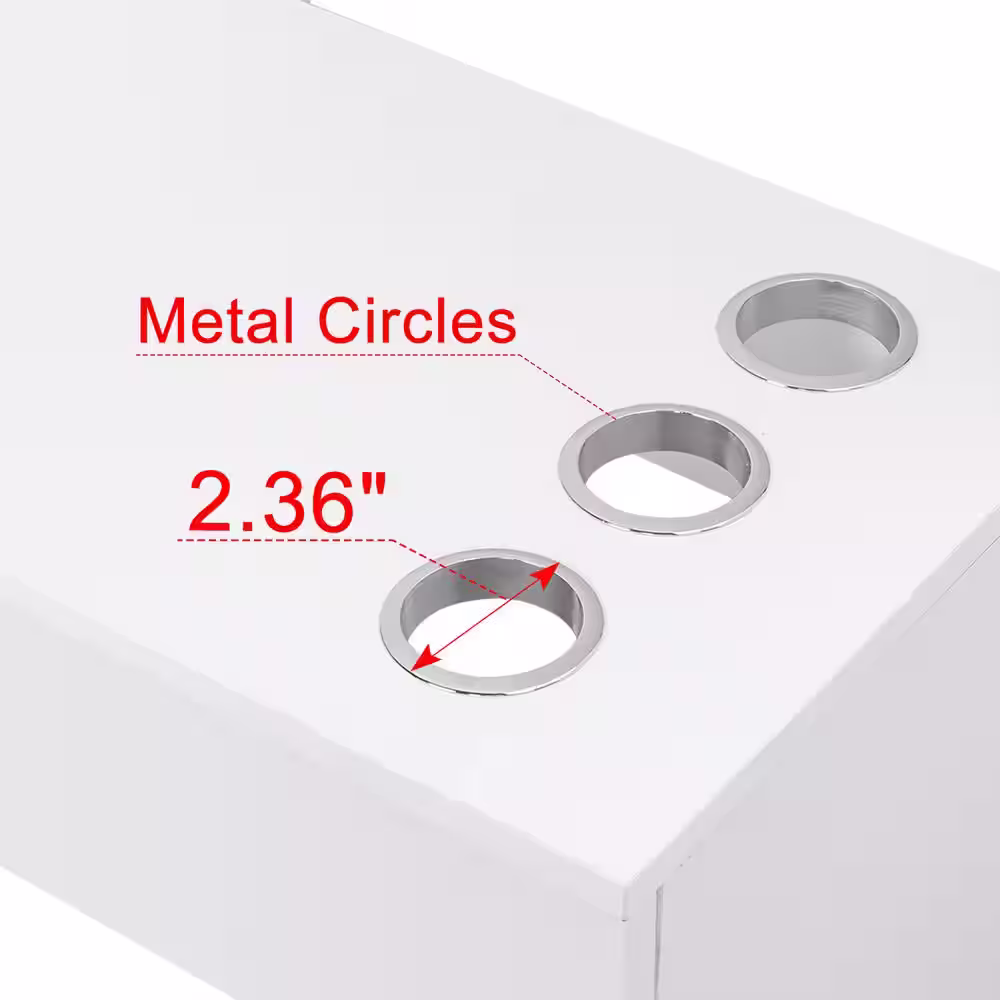 Winado Wall Mount Hair Styling Barber Salon Station, Beauty Salon Spa Furniture Set, 2 Drawers+1Cabinet+3 Shelves (White)