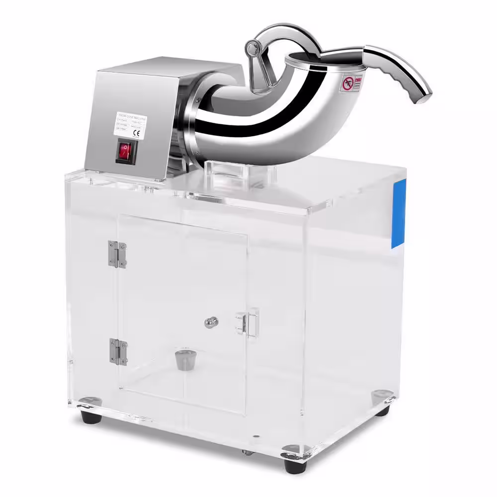 Costway 0 oz. Electric White Snow Cone Machine Ice Shaver Maker Shaving Crusher Dual Blades