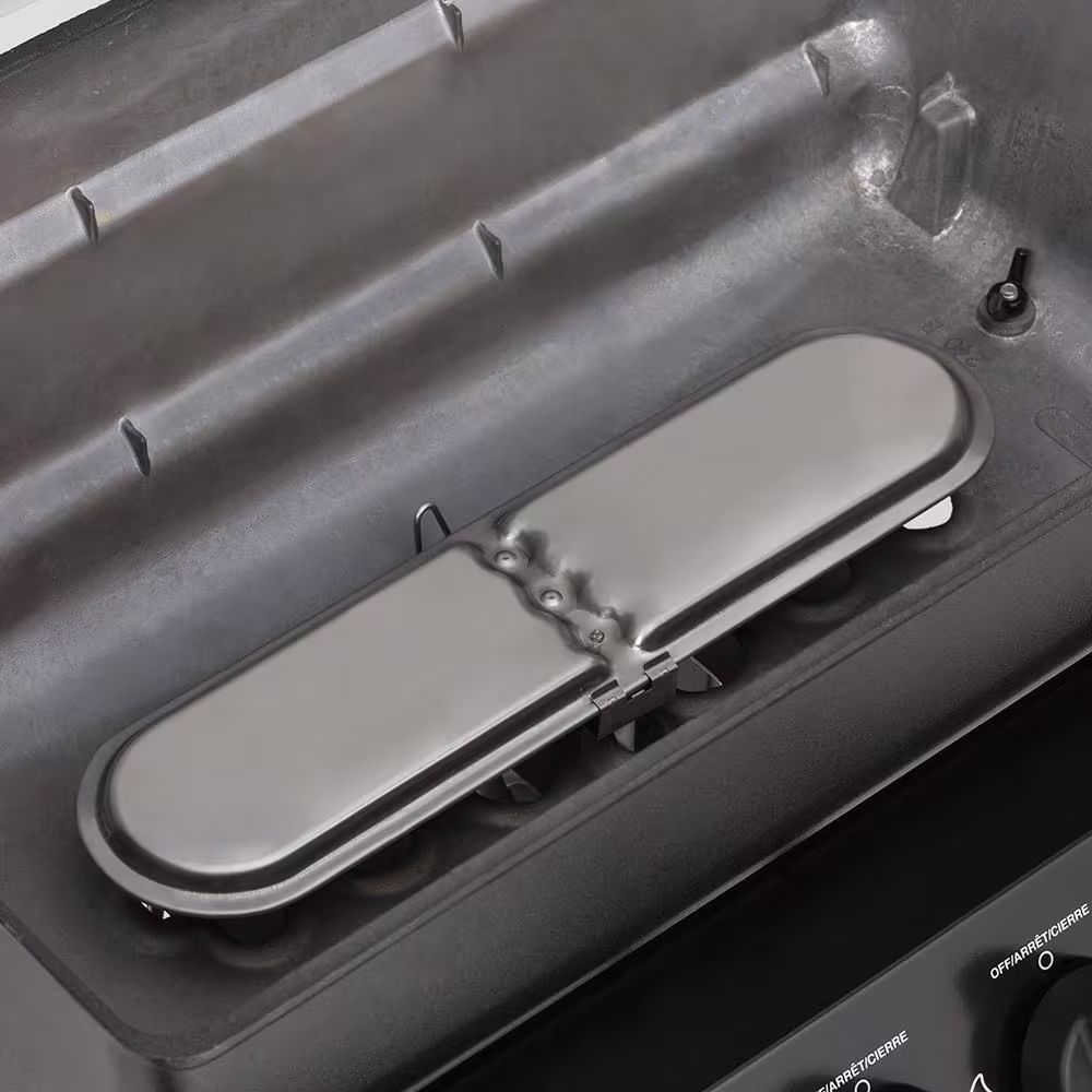 Huntington 2-Burner Cast Aluminum Propane Gas Grill in Black