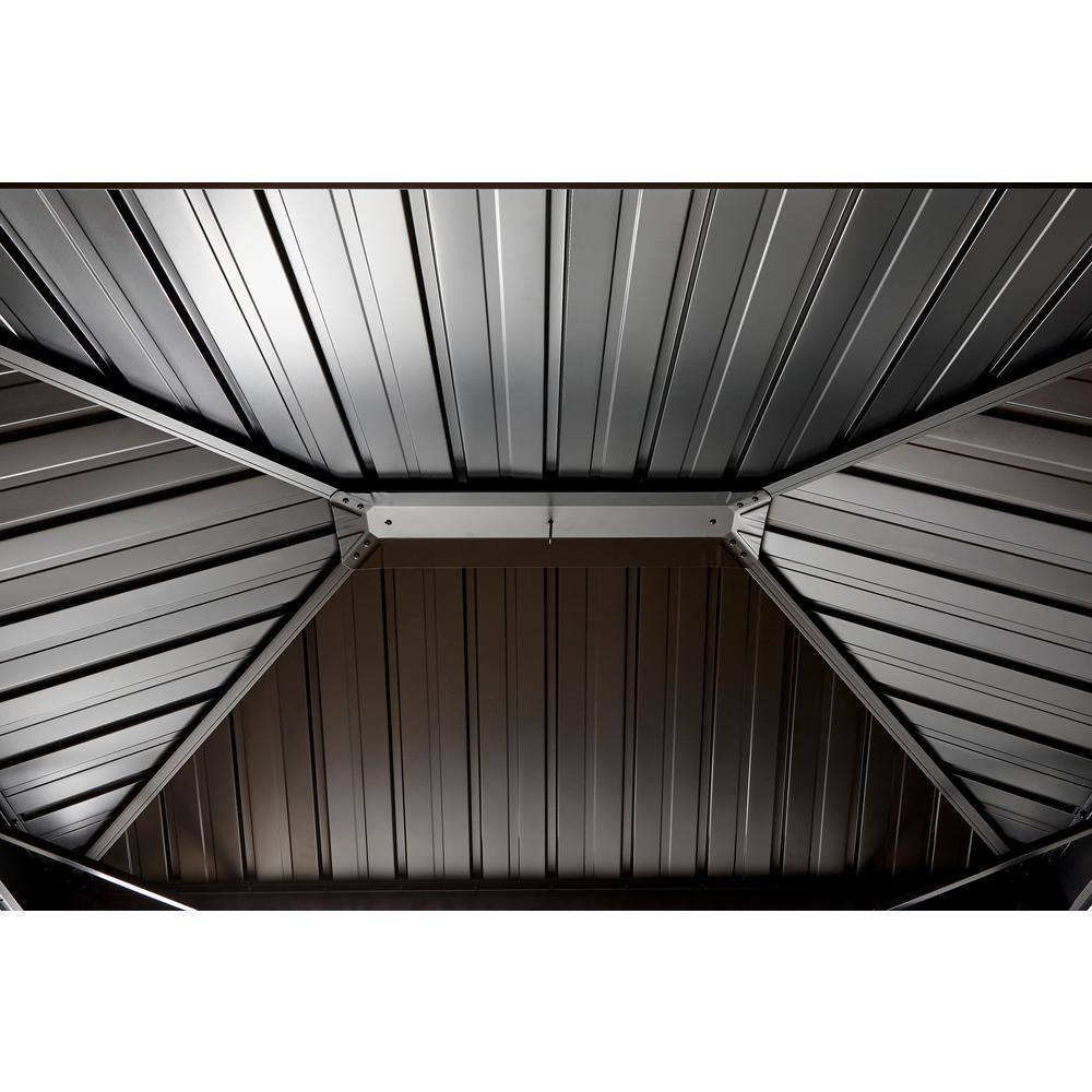 Sojag Dakota 6 ft. x 8 ft. Black Grill Rustproof Aluminum Framed Gazebo