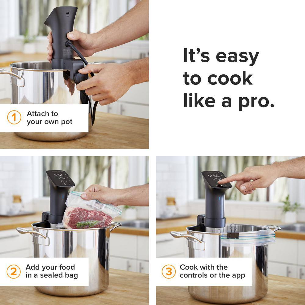 ANOVA Precision Cooker Pro (WiFi) Black and Silver Sous Vide with Anova App