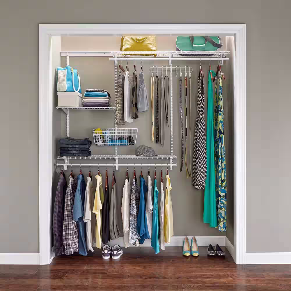 ClosetMaid 8.4 in. H x 19.5 in. W White Steel 1-Drawer Close Mesh Wire Basket