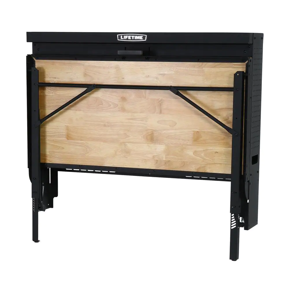 Lifetime 47 in. L x 31 in. D x 60.5 - 71.5 in. H Wall-Mounted Folding Work Table