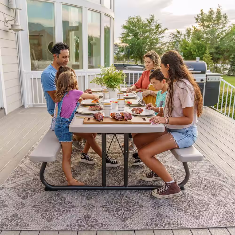 Lifetime 57 in. x 96 in. Commercial Grade Picnic Table