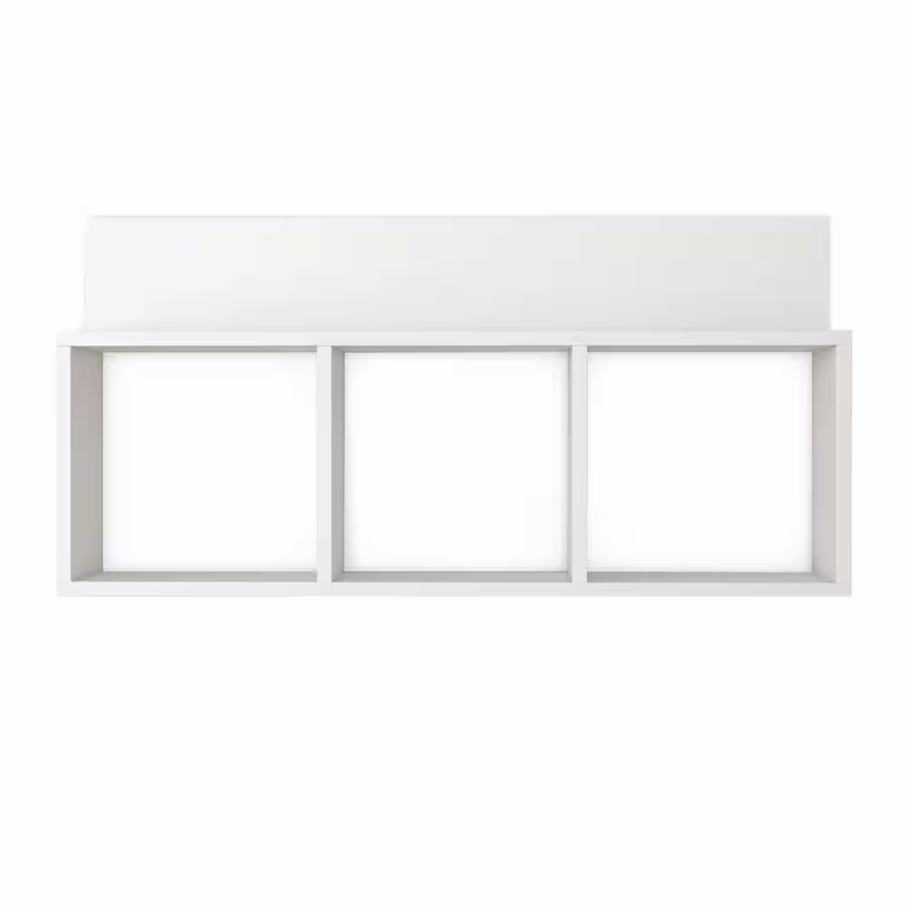 DANYA B Porto White Laminate MDF Triple Cubbie Shelf