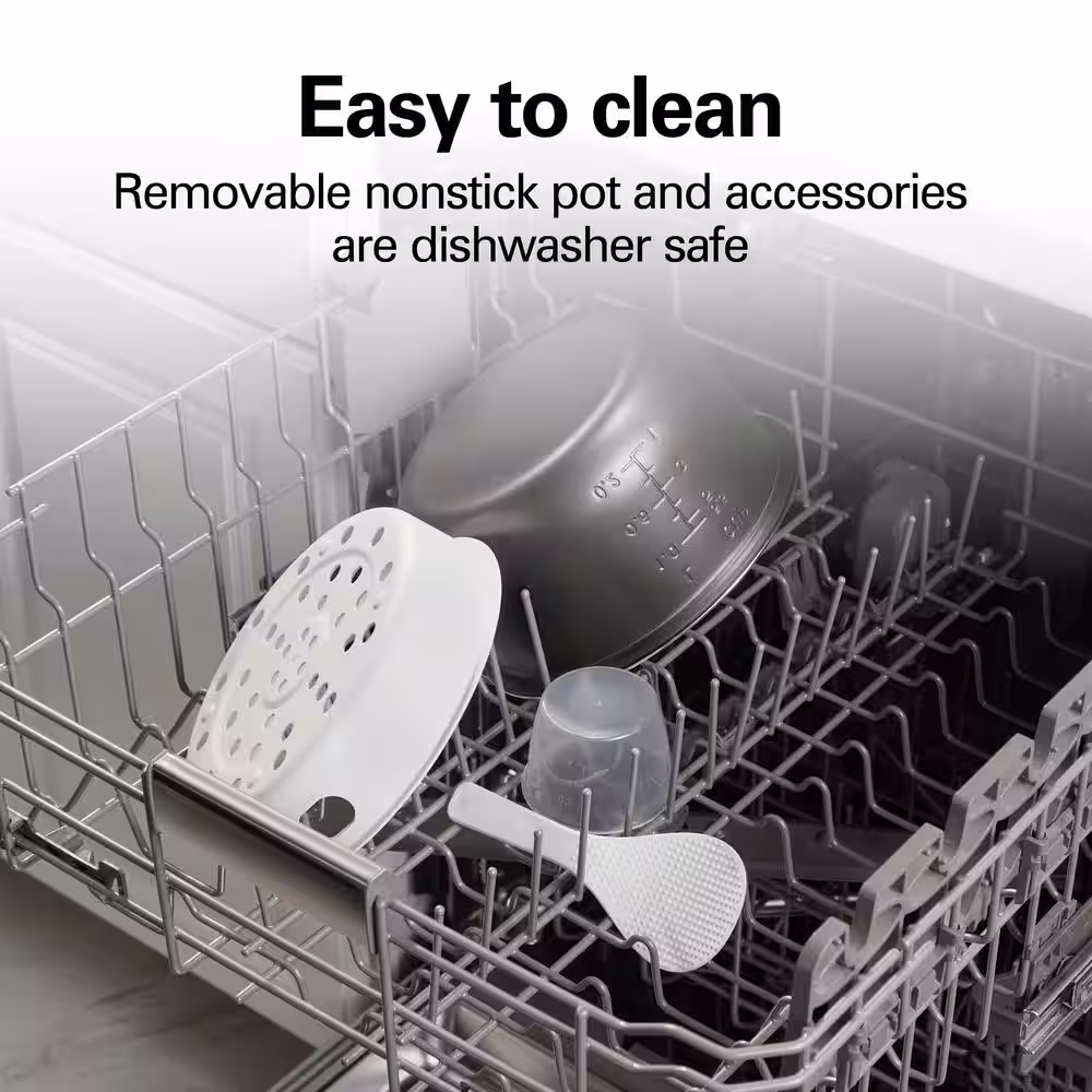 Hamilton Beach 12-Cup Blue Rice Cooker with Multi-Function Settings