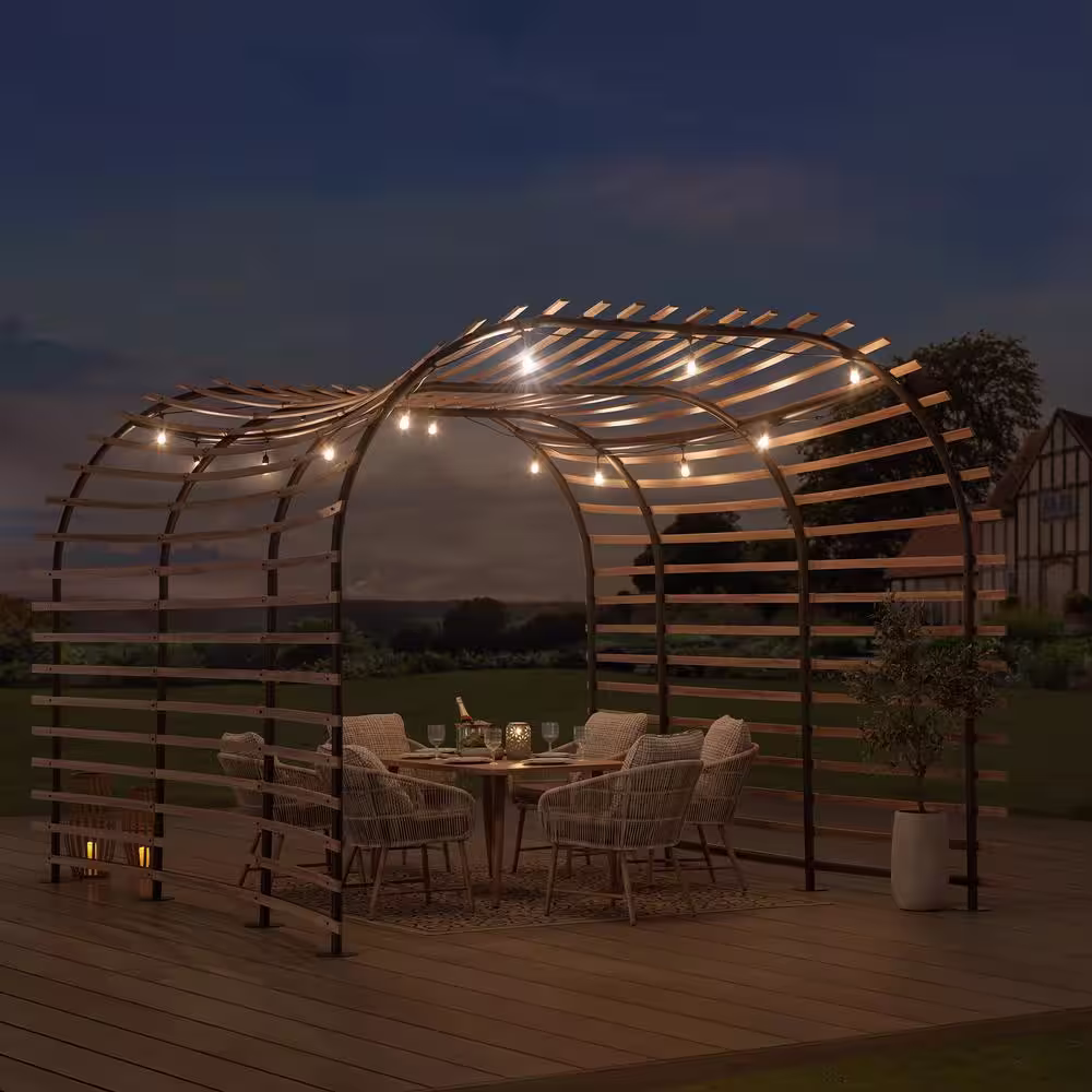Sunjoy 14 ft. x 12 ft. Steel Pergola