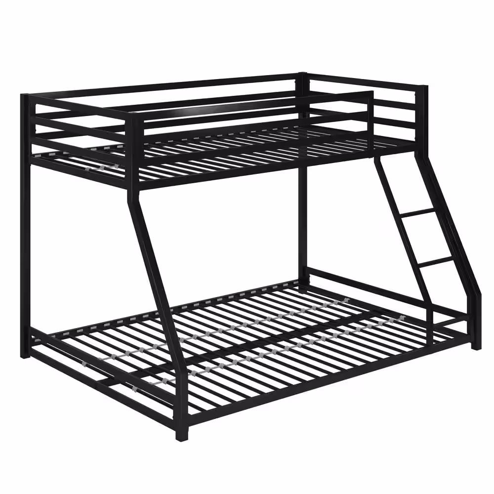 DHP Mabel Black Metal Twin Over Full Bunk Bed