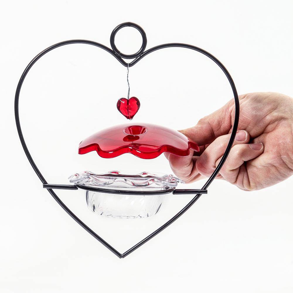 BIRDS choice 3 oz. Red Heart Hummingbird Feeder