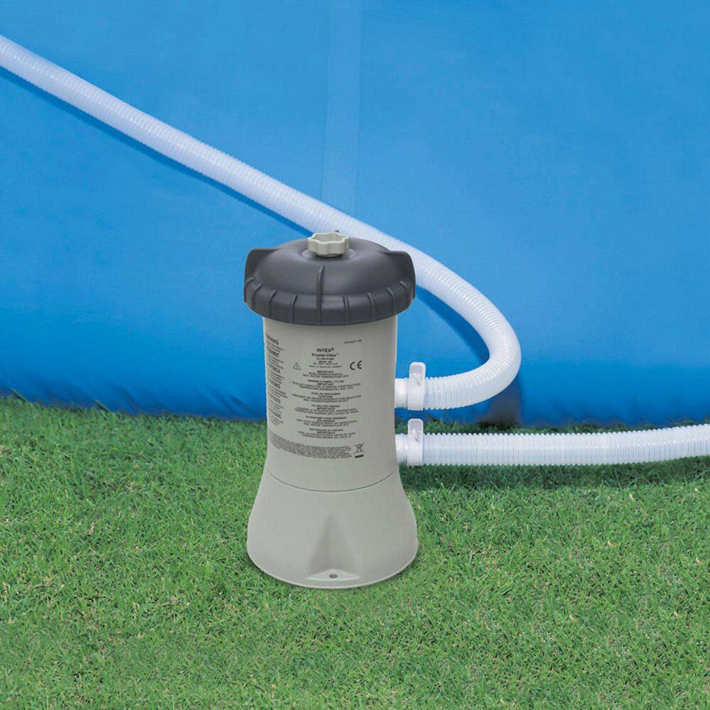 INTEX 86 in. x 59 in. x 23 in. Above Ground Swimming Pool & 530 GPH Pool Cartridge Pump, Rectangle