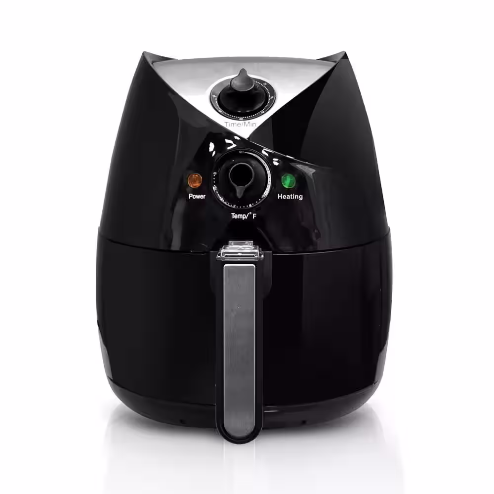 NutriChef 4 Qt. Stainless Steel Air Fryer with Digital Display