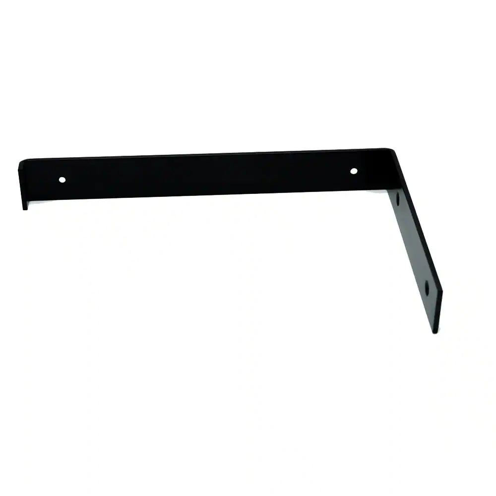 HARDWOOD REFLECTIONS 12 in. L-Shaped Black Steel Shelving Bracket