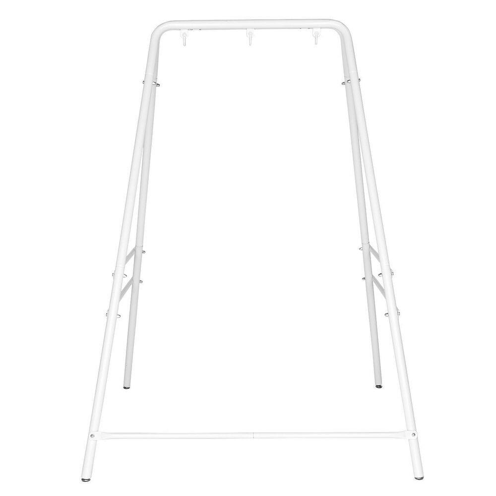 None 52 in. W Ã 54 in. D Ã 70.9 in. H Iron Hammock Stand in White