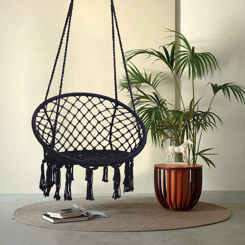 Maincraft 2.6 ft. Portable Hammock Chair in Black