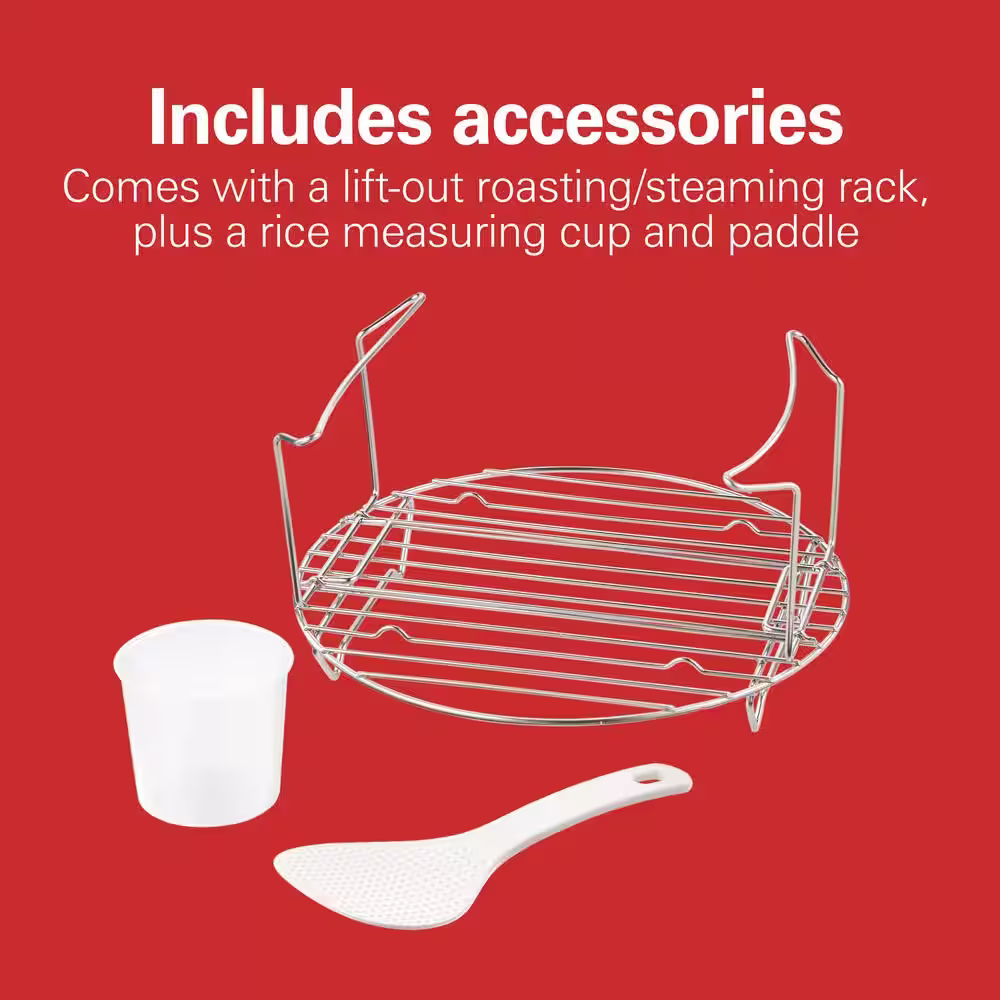 Hamilton Beach 8 Qt. Stainless Steel Electric QuikCook Pressure Cooker with 12-Preset Functions