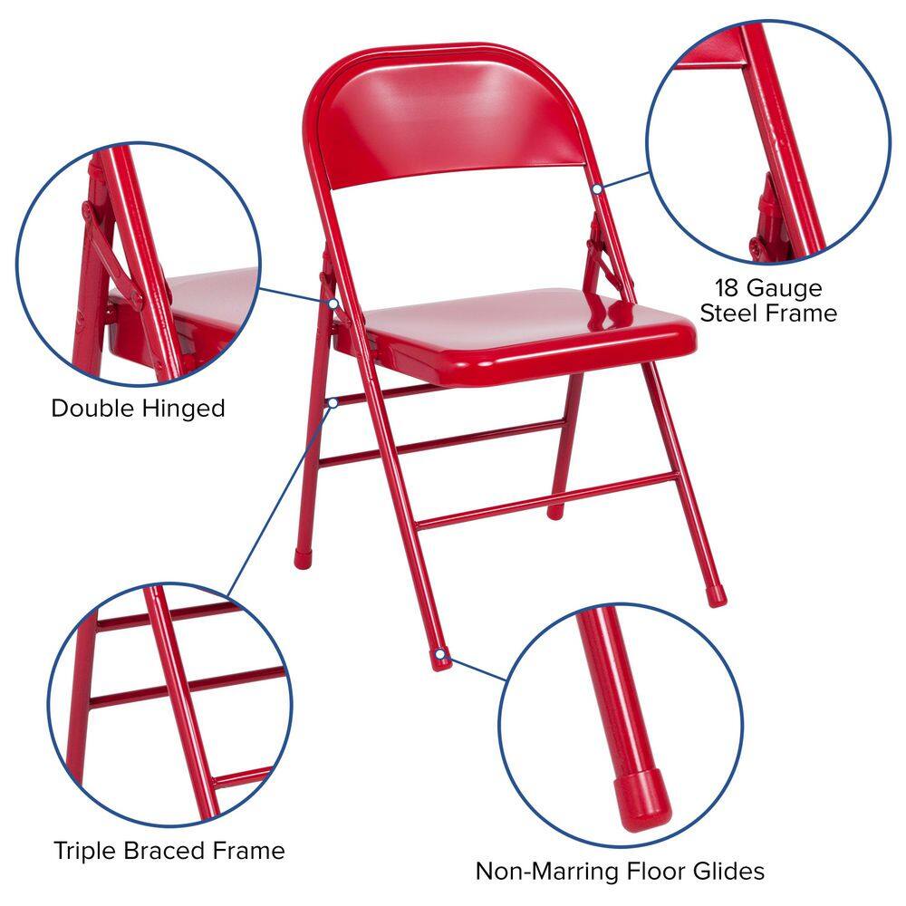 Carnegy Avenue Red Metal Utility Chair