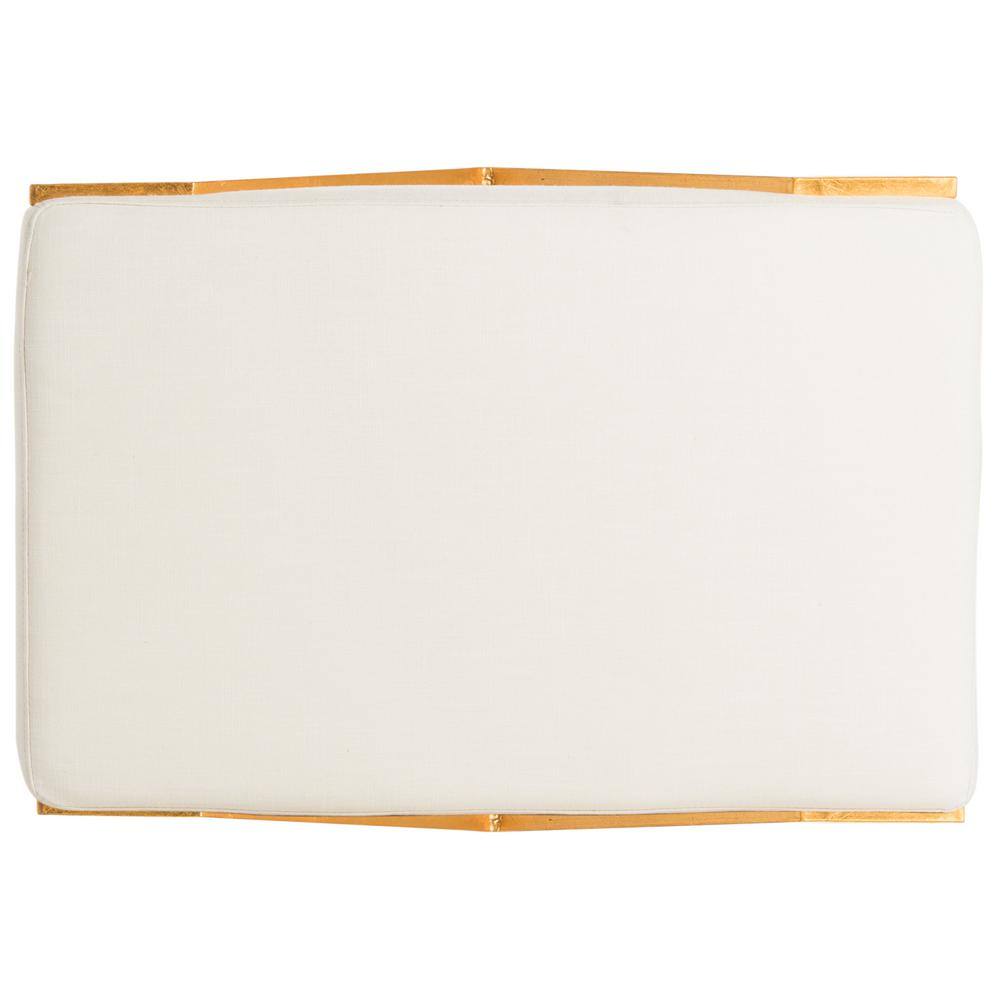 SAFAVIEH Luna Off-White/Gold Upholstered Entryway Bench