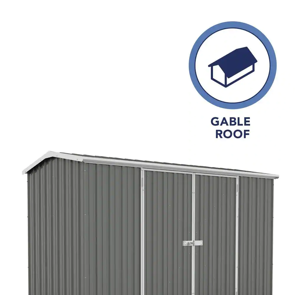 ABSCO Premier 10 ft. x 5 ft. Galvanized Steel Shed in Woodland Gray with SNAPTiTE assembly system (50 sq. ft.)