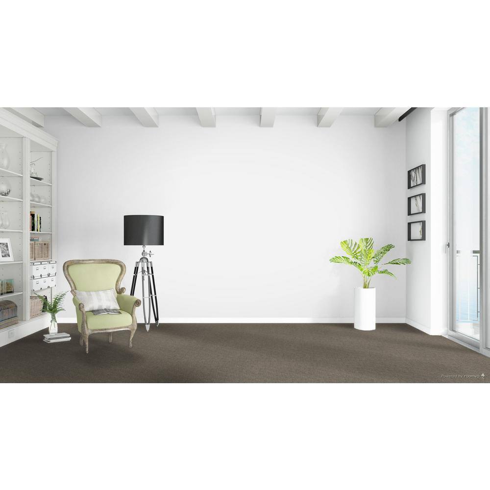 Home Decorators Collection Whispers  - Herald - Gray 38 oz. SD Polyester Texture Installed Carpet