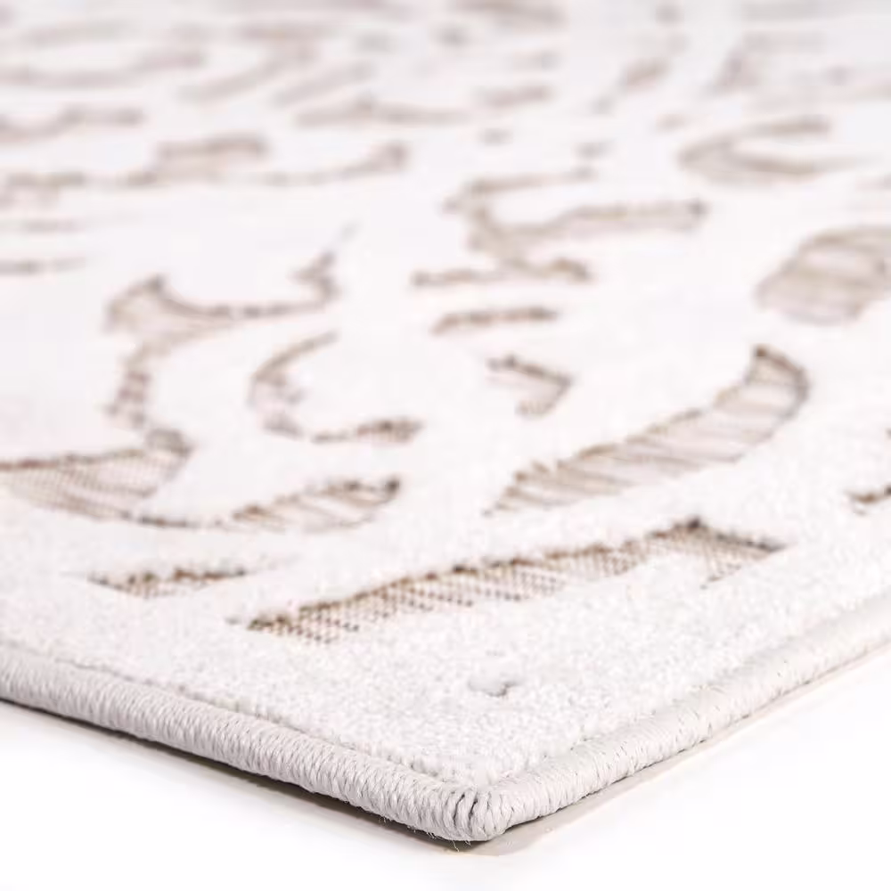 My Texas House Lady Bird Gray 9 ft. x 13 ft. Indoor/Outdoor Area Rug