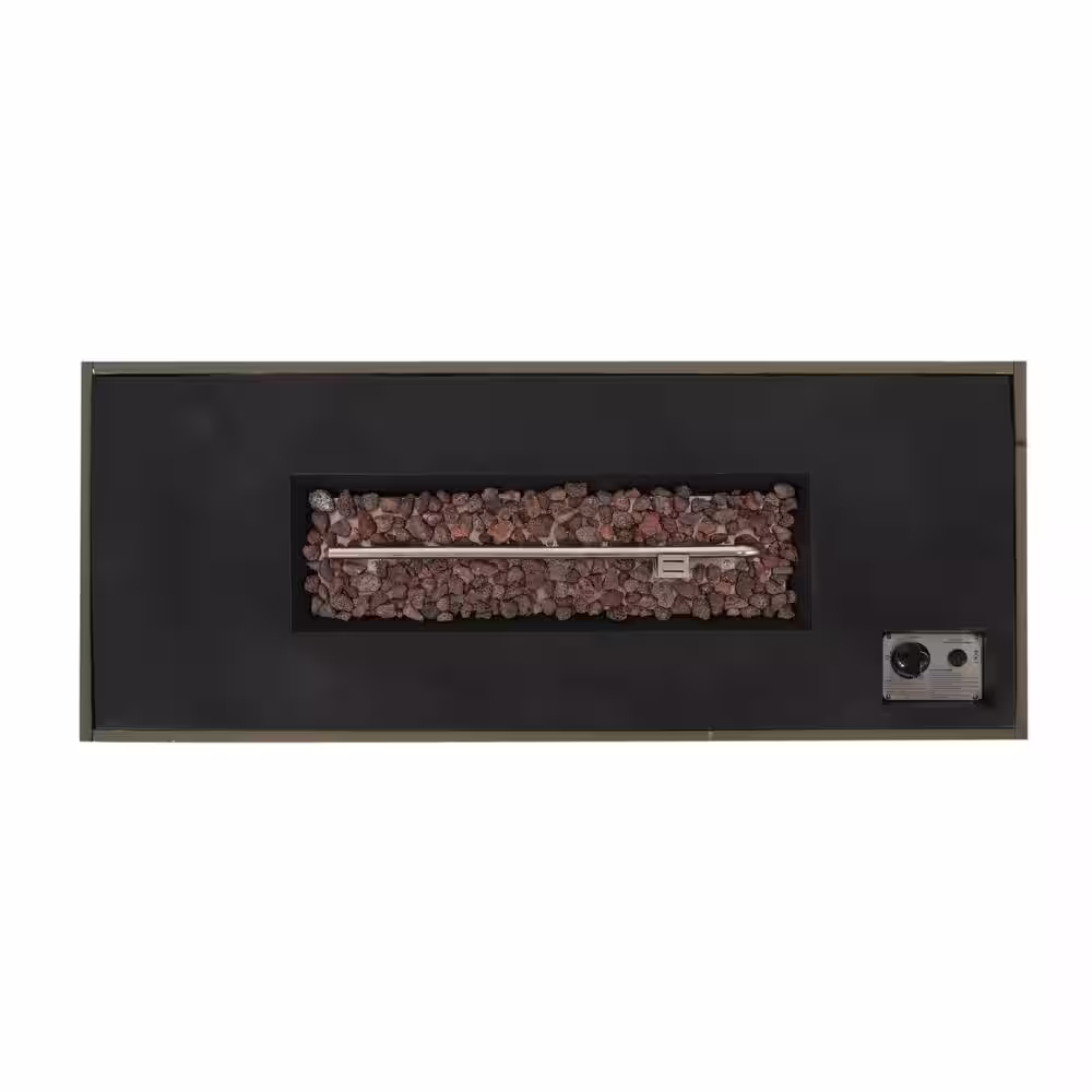 Noble House Barnsley Gray Rectangular Wood Fire Pit Table