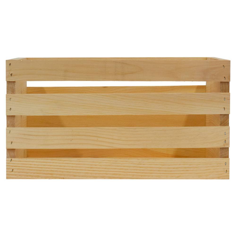 Crates & Pallet 18 in. x 12.5 in. x 9.5 in. Large Wood Crate (3-Pack)