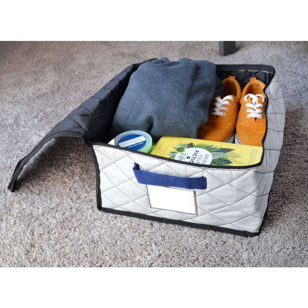 None 17-Gal. Quilted Under the Bed Bundle in Grey - Small and Medium