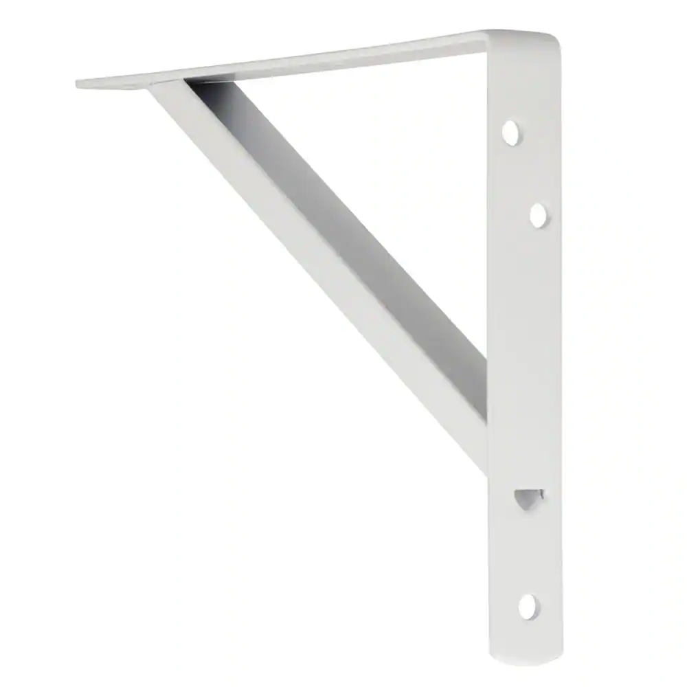 Everbilt 8 in. x 11.25 in. x 1.05 in. Heavy Duty White Shelf Bracket