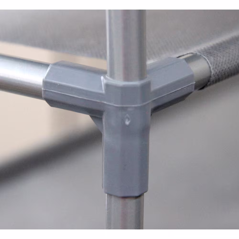 Home Basics 59 H 30-Pair 10-Tier Gray Metal Shoe Rack