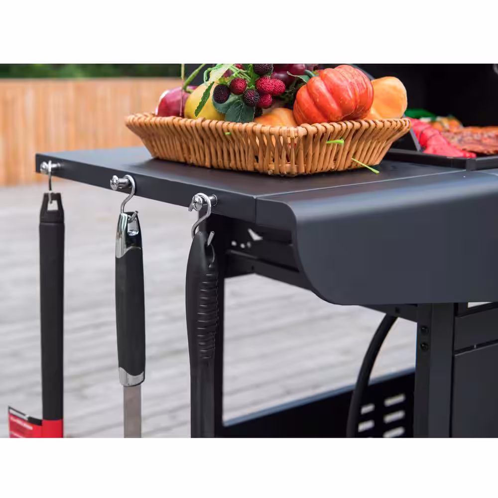 Royal Gourmet 3-Burner Propane Gas and Charcoal Combo Grill in Black with Grill Cover