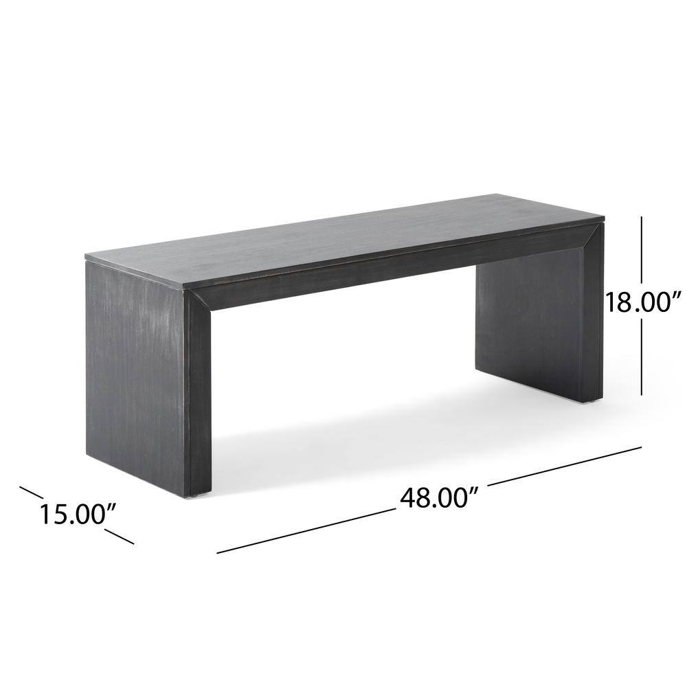 Noble House Palston Black Bench