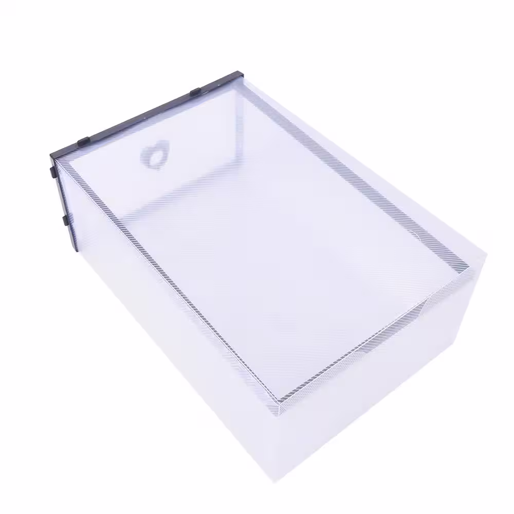 None 20-Pair Stackable Clear Plastic Shoe Boxes