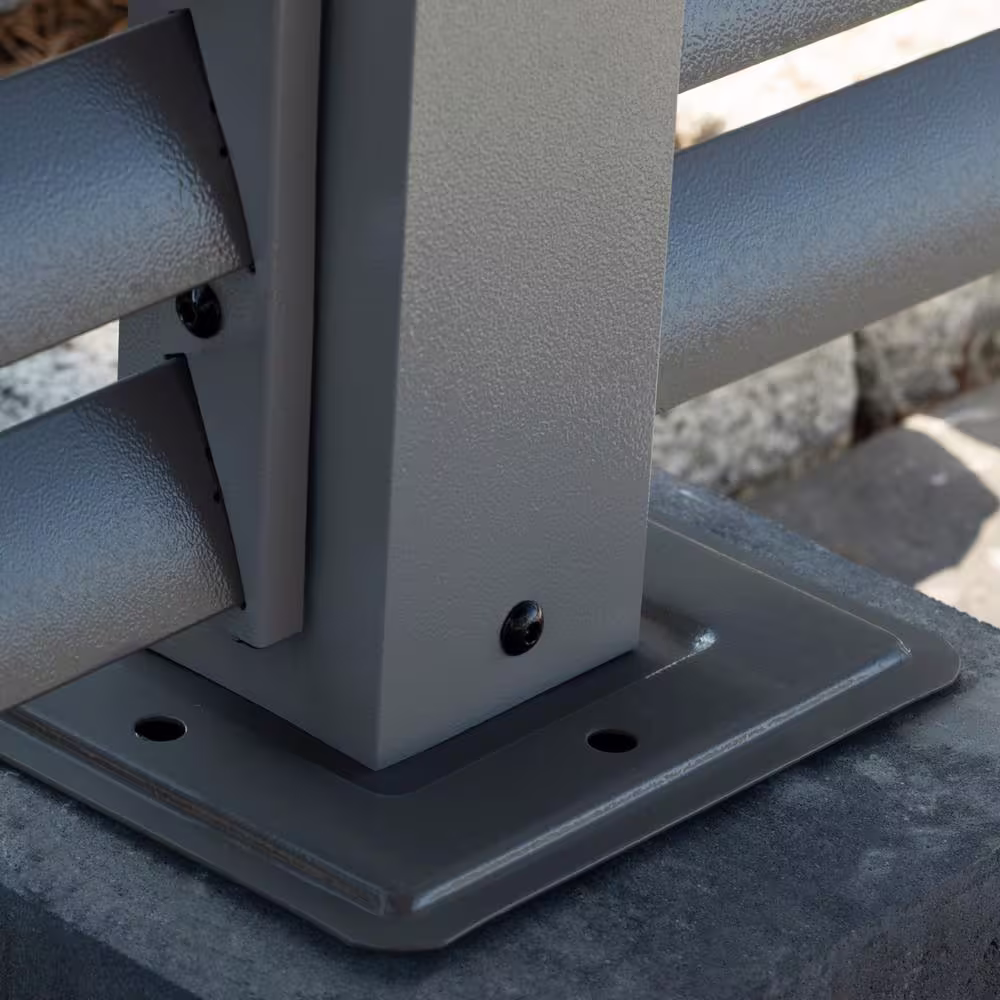 None Nanda 12 ft. x 12 ft. Champagne Rustproof Aluminum Framed Gazebo With Two Louvered Walls